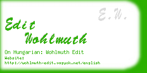 edit wohlmuth business card